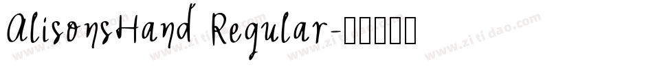 AlisonsHand Regular字体转换